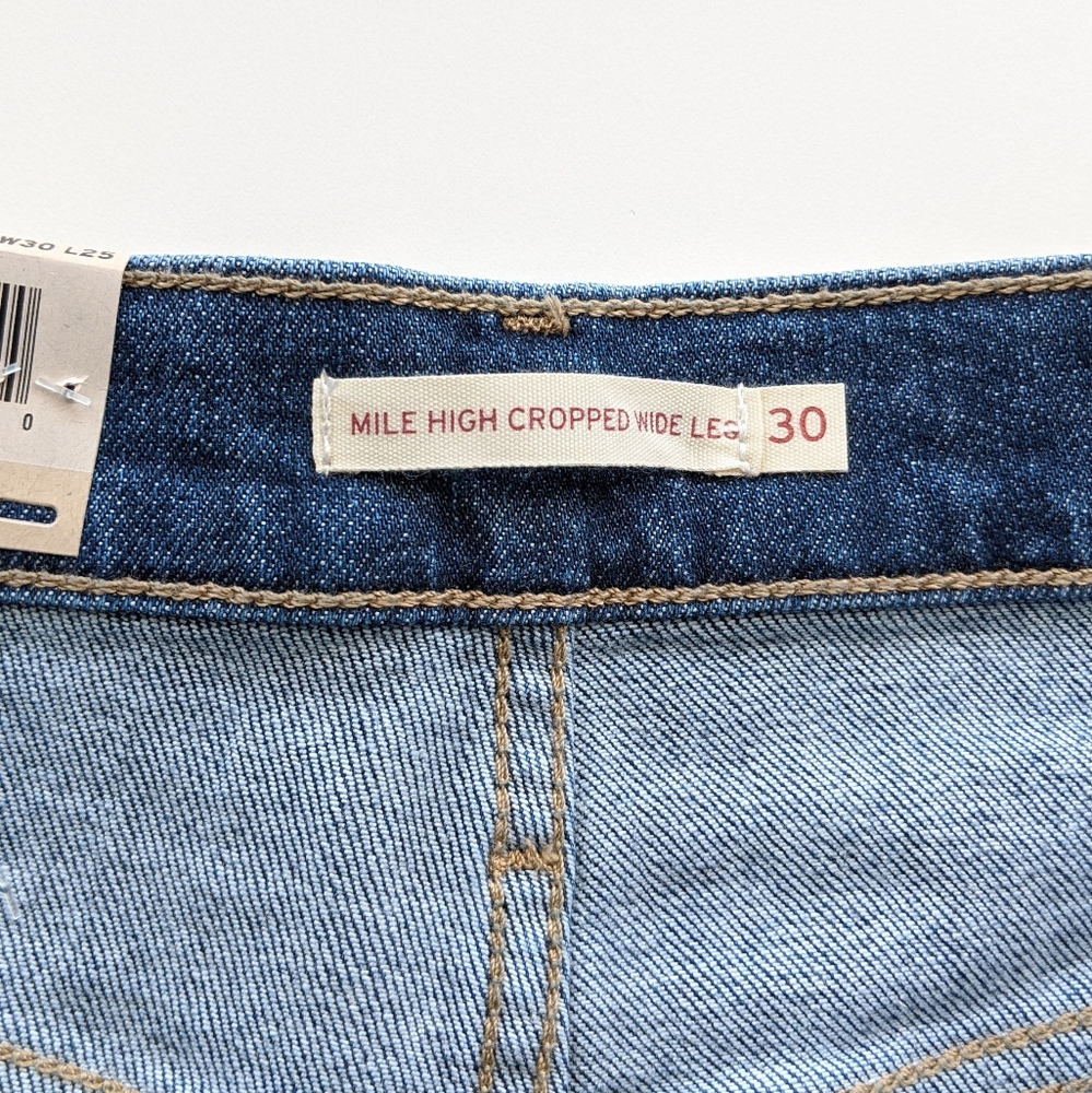 Levi's Mile High Wide Leg Pipe Down Cropped Jeans - Picture 8 of 8